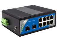 8 POE Ethernet ve 2 SFP Bağlantı Noktalı Yönetilen L2 Fiber POE Anahtarı, Din Rayına Monte POE Anahtarı